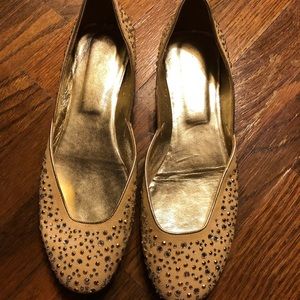 Valentino Pink Crystal Flats Size 11